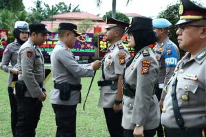 Kapolres Pimpin Sertijab Kasat Reskrim, Kasat Lantas, Kapolsek Siak Hulu dan Kapolsek Tapung Hulu Polres Kampar