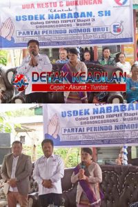 Acara Doa Restu dan Dukungan Untuk Usdek Nababan, SH. Caleg DPRD Taput Partai Perindo Dapil 3 Siborongborong – Muara