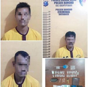 Dalam sepekan unit reskrim polsek bangko ringkus tiga orang pelaku penyalahguna Narkoba