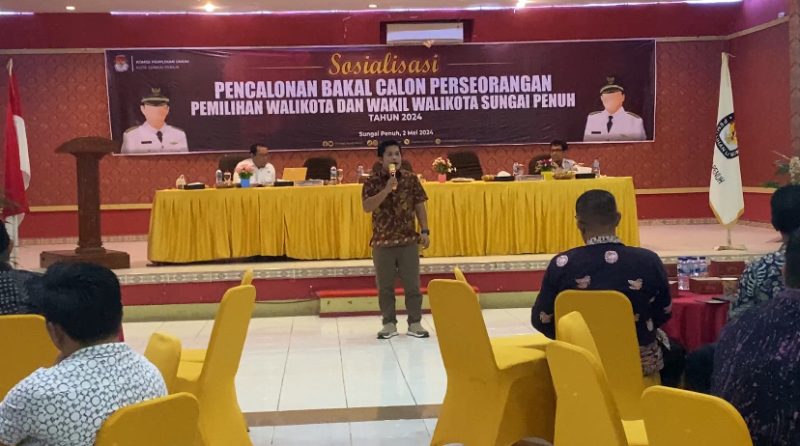 KPU Sungai Penuh Sosialisasi Pencalonan Bakal Calon Perseorangan Pemilihan Kepala Daerah