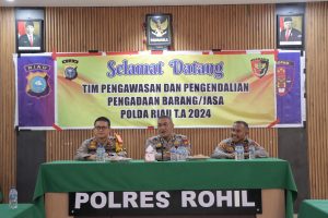 Waka Polres Rohil Sambut Kunjungan Biro Logistik Polda Riau