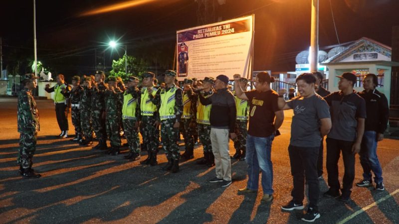 Jaga kestabilan Keamanan Jelang Pilkada, Personil Kodim 0417/Kerinci laksanakan Patroli dimalam Hari