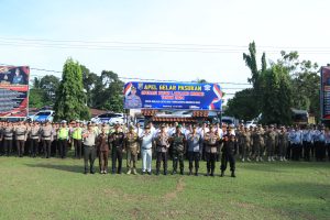 Polres Kampar Laksanakan Apel Gelar Pasukan Operasi Patuh Lancang Kuning 2024.