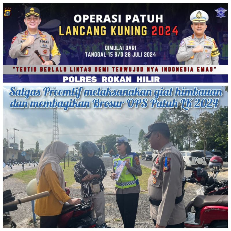 Ops Patuh LK 2024 Satgas Satlantas Polres Rohil Gencar Kegiatan Preemtif