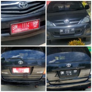 Mobil dengan Nomor Polisi Ganda Ditemukan di Pengadilan Agama Rohil