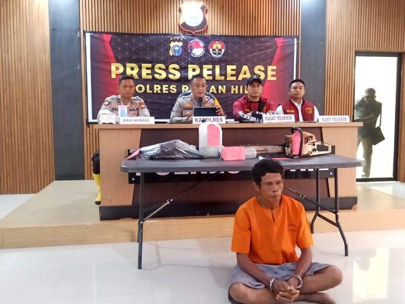 Kapolres Rohil Gelar Pengungkapan Kasus Karhutla Di Kubu