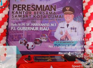 Peresmian kantor Samsat Bersama di Gedung Dua Lantai di Kota Dumai