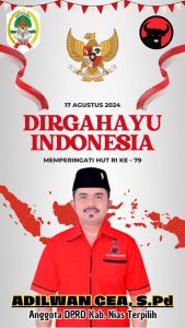 Anggota DPRD Kab. Nias Terpilih  Adilwan Gea, S.Pd  Mengucapkan Selamat Dirgahayu RI Ke-79