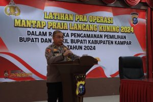 Polres Kampar Laksanakan Latihan Pra Ops Mantap Praja Lancang Kuning 2024