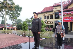 Polres Rokan Hilir Upacara Memperingati Hari Proklamasi Kemerdekaan Republik Indonesia Ke 79