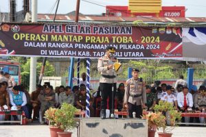 Polres Taput Laksanakan Apel Gelar Pasukan Operasi Mantap Praja Toba-2024 