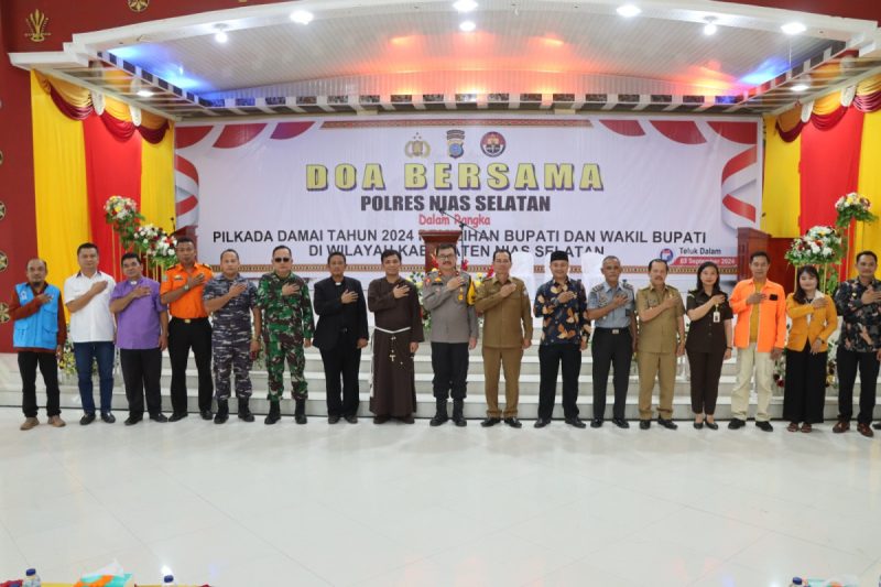 Polres Nias Selatan Gelar Doa Bersama dalam Rangka Pilkada Damai 2024