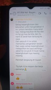 Viral! Oknum Lurah Dirohil Ajak RT Dan RW Dukung Salah Satu Calon Bupati Lewat Pesan Grup. Ganda Mora : Tak Tau Aturan