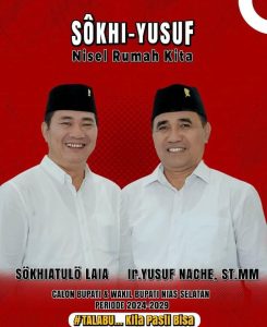 Faolombowo Gulo, SE, S. AP, MM : Paslon Sokhi-Yusuf Dapat Memperbaiki Daerah Nisel Ke Arah Yang Lebih Baik
