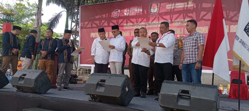 Komisi Pemilihan Umum Tapanuli Selatan Melaksanakan Deklarasi Kampanye Damai