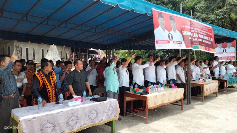 Paslon Sokhi-Yusuf Kukuhkan Korcam dan Kordes Kecamatan Boronadu