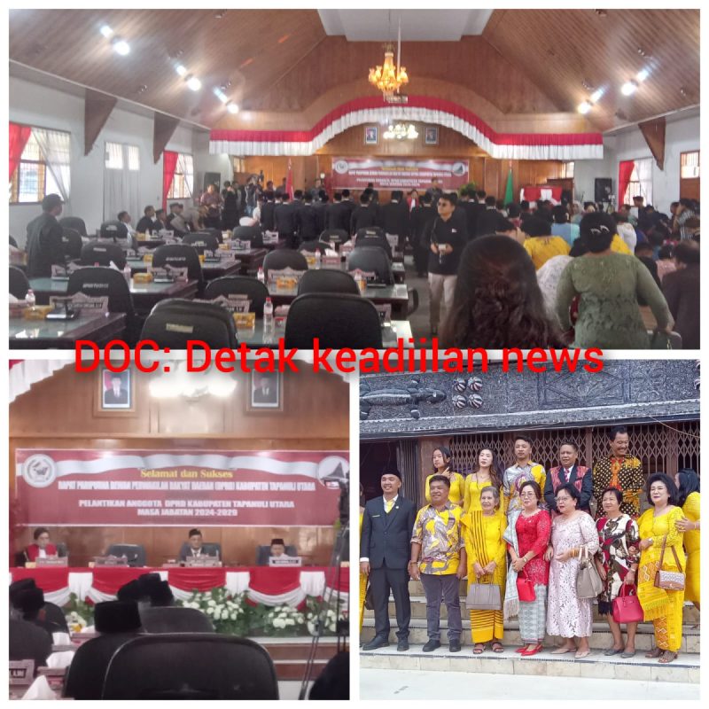 35 Orang Anggota DPRD Hasil Pemilihan Umum Pebruari Tahun 2024, Mengucapkan Sumpah / Janji menjadi Anggota DPRD Tapanuli Utara