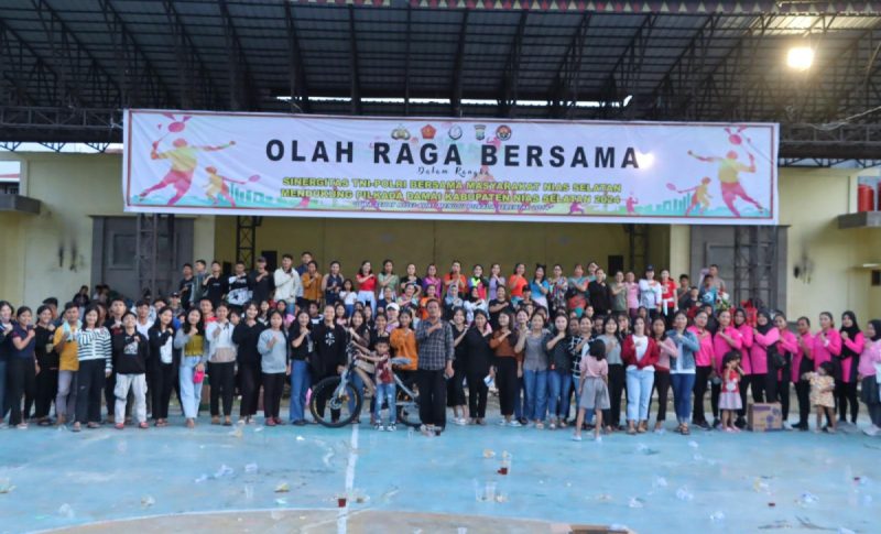 Polres Nisel Gelar Olahraga Bersama Dukung Pelaksanaan Pilkada Damai 2024 