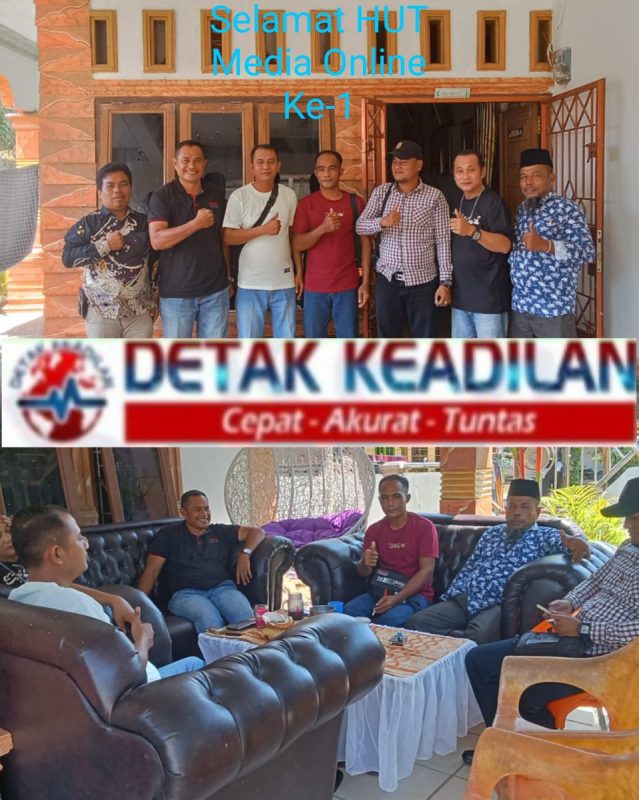 Pimpinan dan Sejumlah Struktur Redaksi Media Online Detak Keadilan, Gelar Rapat Persiapan HUT Ke-1