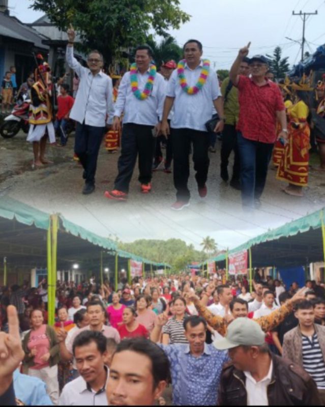 Ribuan Massa Hadiri Pengukuhan Tim Korcam, Kordes Pemenangan Paslon Urut 1 “SOKHI-YUSUF” di Hilisataro