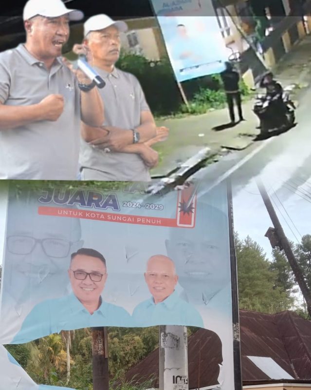 Viral..!! Alat Peraga Kampanye Paslon 01 Al-Azhar Sengaja Dirusak OTK, Alfin: Tim Jangan Terprovokasi Biarkan Masyarakat Yang Menilai