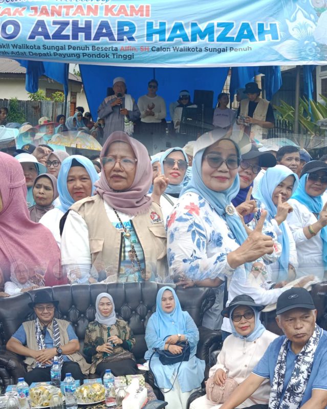Walaupun Diguyur Hujan, Ribuan Massa Pendung Padati Kampanye Alfin -Azhar di Koto Lebu 