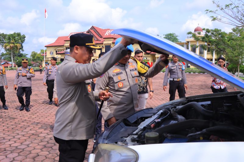 Bersama Kabid Propam Polda Riau, Kapolres Rohil Cek Sarpras Kesiapan Pengamanan Pilkada 2024
