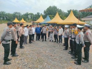 Kapolres Rohil Tinjau Lokasi Acara Tabligh Akbar Dan Kampanye Paslon BERMARWAH Dan BIJAK