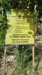 Papan Plank Proyek Muncul Setelah Viralnya Berita Yang Berjudul Di Duga Proyek Siluman Desa Junjangan
