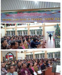 Sambut Kelahiran Juru Selamat, Kumpulan Marga Marga Suku Batak dan STM di Ujung Tanjung Simpang Benar Gelar Perayaan Natal Oikumene 