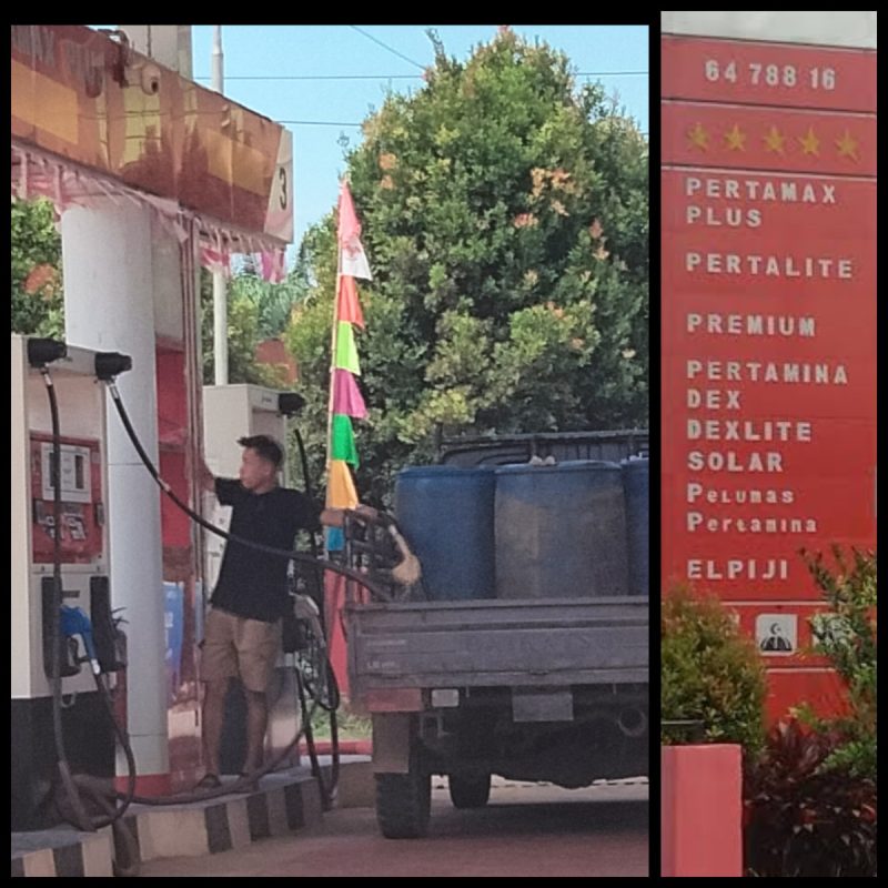 Diduga Melawan Hukum SPBU 64 788 16 Sungai Laur Bebas Melakukan Pengisian Jerigen