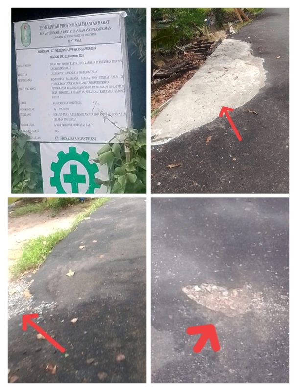 Diduga Asal Jadi, Pengaspalan Jalan di Kayong Utara Bermasalah