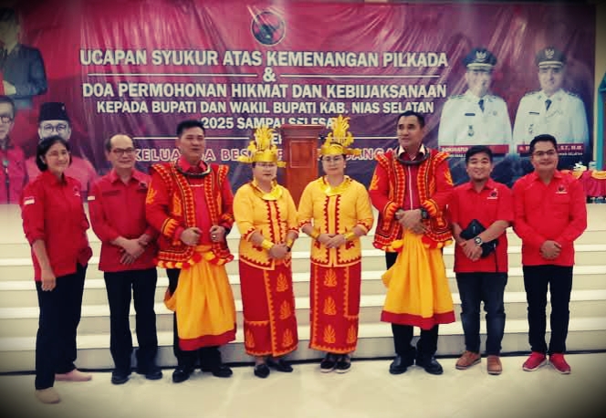 PDI Perjuangan Nisel Syukuri Kemenangan Pilkada: Sokhiatulo Laia dan Yusuf Nache Siap Memimpin