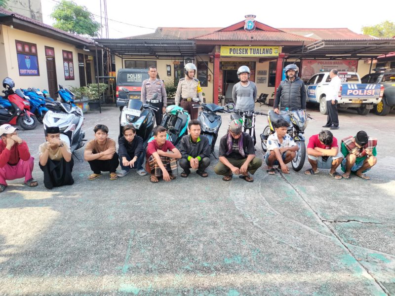 Meresahkan Masyarakat, 6 Unit Sepeda Motor Diamankan, Diduga Balap Liar Saat Patroli di Wilayah Kecamatan Tualang Saat