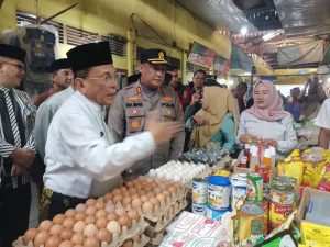 Antisipasi Kelangkaan Bahan Pokok Selama Ramadhan dan IdulFitri, Bersama Forkopimda Kapolres Rohil Sidak ke Pasar