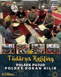 Momen Hangat, Polsek Pujud Polres Rohil Tadarus Al-Qur’an dengan Masyarakat