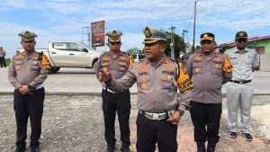 Hari H + 3 Lebaran Idul Dirlantas Polda Riau dan Istansi Terkait Pantau Arus Mudik di Jalinsum.