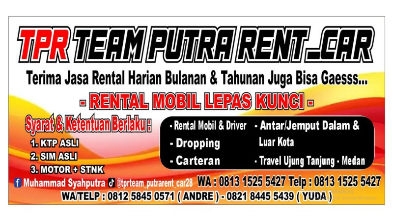 Team Putra Rental TPR Menerima Rental Mobil Lepas Kunci Serta Menerima Jasa Travel Sesuai Tujuan