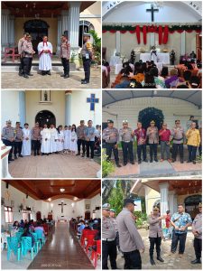 Polres Kampar Jaga Khidmat Ibadah Kenaikan Isa Almasih, Wujud Kepedulian untuk Semua Umat   