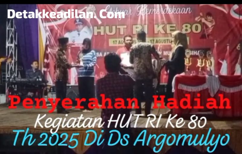 Malam Puncak HUT RI Ke 80 Tahun 2025 Di Desa Argomulyo