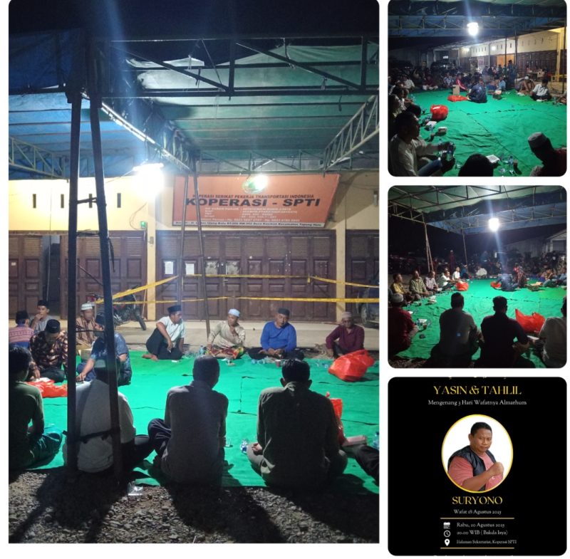 Doa Takziah untuk Almarhum Ketua SPTI Suryono di Kasikan 