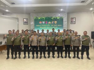 Tim Polda Riau Lakukan Penilaian Green Policing terhadap Bhabinkamtibmas Polres Pelalawan.