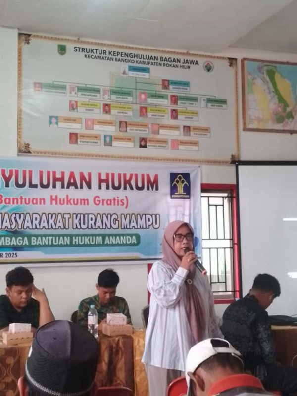 LBH Ananda Gelar Penyuluhan Hukum di Kepenghuluan Bagan Jawa