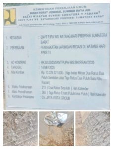 Proyek Irigasi Rp13,2 Miliar di Dharmasraya Diminta Inspektorat Kawal Ketat.