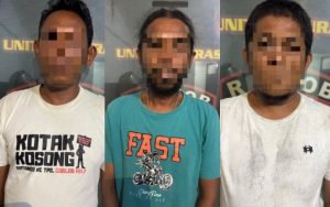 Tim. Jatanras Polres Maros Tindak Cepat Laporan Warga, Tiga Terduga Pelaku Berhasil Dibekuk Di Polres Maros